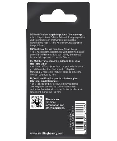 ZWILLING Travel-Sized Manicure Multi-Tool with Keyring - Stainless Steel 60 mm Black | International Shipping Available - Buy Online on GoSupps.com