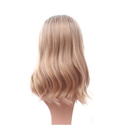 Chtom Fashion Curly Hair Wig - 18 Inch Medium Long Gray Gradient Golden Waves | International Shipping Available - Buy Online on GoSupps.com