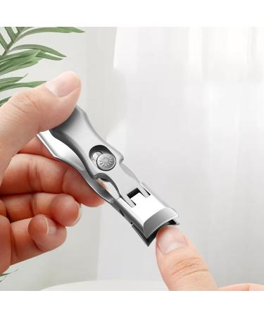 Nail Clippers with Catcher Wide Jaw Opening Anti Splash Nail Clippers Stainless Steel Nail Cutter and Storage Box for Men Women Nail Trimmer Manicure Tools Fingernail Clippers - Buy Online on GoSupps.com