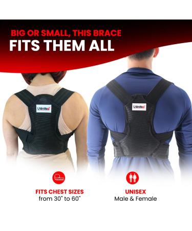Comfortable Posture Support & Back Corrector Brace Pain Relief for Shoulders Chest Lumbar & Spine Fully Adjustable Unisex Design All-Day Breathable Wear - Buy Online on GoSupps.com