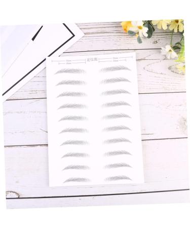 SKISUNO 4 Sheets Pairs Eyebrow Sticker Waterproof Long Lasting Simulation Eyebrow Hair-like Simulation Black - Buy Online on GoSupps.com
