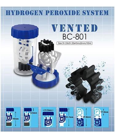 Sports World Vision Hydrogen Peroxide Lens Case (3-Pack) - Vented Barrel Shaped Cleaning Container - Buy Online on GoSupps.com