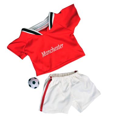 Manchester Soccer Outfit Teddy Bear Outfit (8")