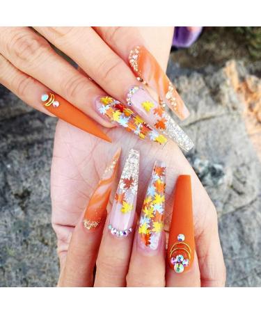 Fall Leaf Glitter Nail Sequins - 24 Colors Holographic Maple Leaf Art Flakes - Autumn Manicure Decorations - 2Boxes - Buy Online on GoSupps.com