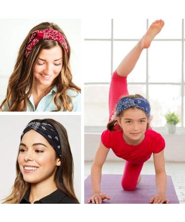 Buy 6 Pieces Paisley Headbands for Women - Elastic Cotton Wide Hair Bands & Yoga Turbans for Sports Running & Yoga - Buy Online on GoSupps.com