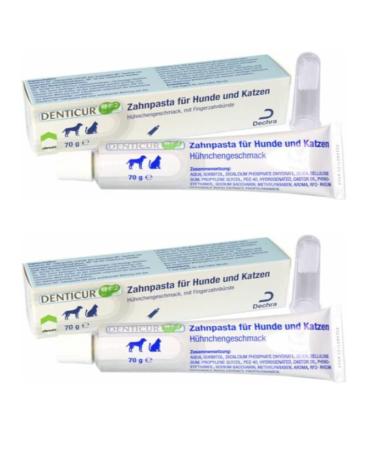 Dechra Denticur RF toothpaste for dogs and cats with finger toothbrush - double pack - 2 x 70g - Buy Online on GoSupps.com