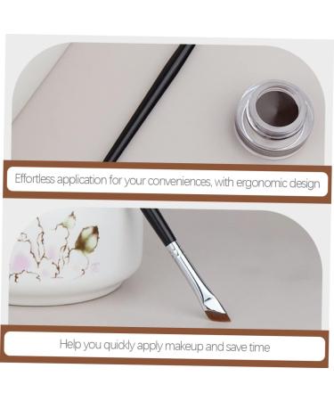 Baluue 2pcs Eyebrow Brush Flat Eyeliner Brush Concealer Brush Flat Tapered Brush Angled Brush Wood - Buy Online on GoSupps.com