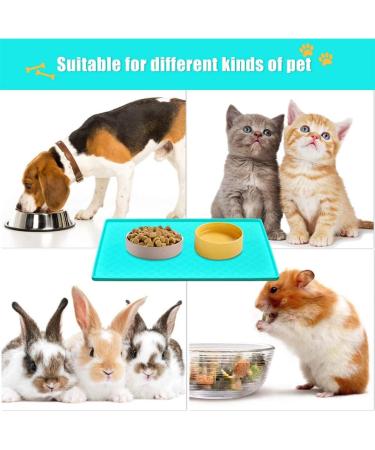 Umtiti Waterproof Slipproof Dog Bowl Pad - 60x40cm Green Silicone Mat for Cats & Dogs | Dishwasher Safe & Durable - Buy Online on GoSupps.com
