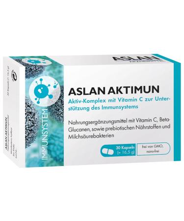 Aslan Aktimun 30 capsules-nutrient complex to support the immune system with vitamin C beta-glucan pretbiotic nutrients probiotic bacteria