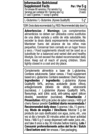 Beaufit SL Zoomad Labs One Raw Glutamine flavoured 400g Cherry Bomb - Buy Online on GoSupps.com