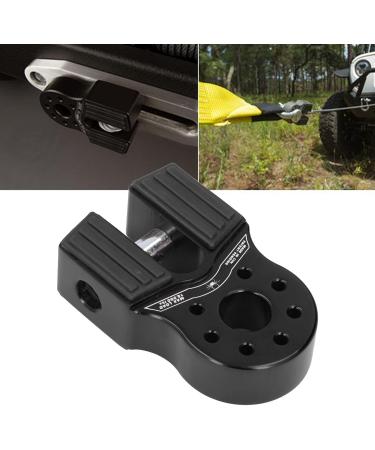 Universal Winch Hook & Shackle Mount - 16 000lb Capacity | Rubber Side Guard | Aluminium Alloy for UTV SUV Pickup (Black - Buy Online on GoSupps.com