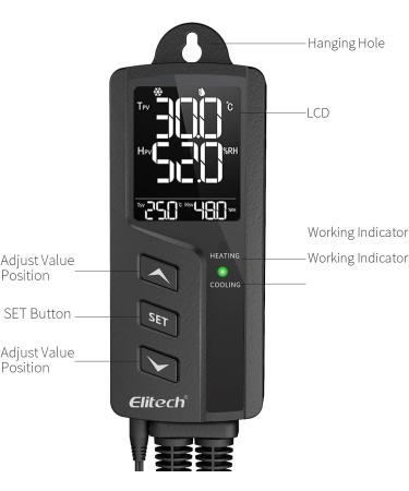 Elitech STC-1000PRO Thermostat Temperature & Moisture Controller | 220V Socket for Greenhouse Reptiles Terrarium - Buy Online on GoSupps.com