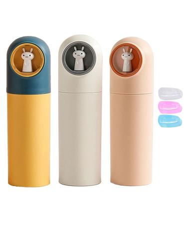 3 pieces of toothbrushes children toothbrush cup children toothbrushes case for young girls at home school wandering camping travel toothbrush. Multi -colored portable 6