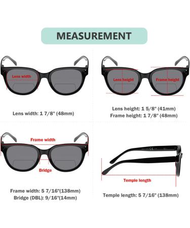 Stylish Eyekeper Bifocal Glasses for Women | Tinted Gray Turtle +3.00 | Ideal for Reading Under the Sun - Buy Online on GoSupps.com