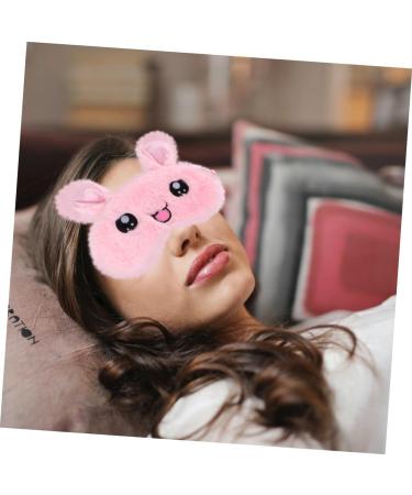 Buy Minkissy Plush Night Blindfold & Sleep Mask for Women - 3D Breathable Eye Cover Fluffy Pink - Perfect for Travel & Relaxation - Buy Online on GoSupps.com