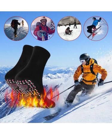 Shop Heated Socks - Thermal & Magnetic Foot Warmers for Winter | 2 Pairs - White & Red - Buy Online on GoSupps.com