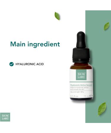 SKIN LABO SkinLabo - Hyaluronic Acid Active Serum Plumping and Smoothing Effect Moisturizes Plumps and Smoothes the Skin with Hyaluronic Acid - 15 ml - Buy Online on GoSupps.com