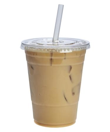 Comfy Package 50 sets - 16 oz. Crystal Clear Plastic Cups With Flat Lids 16 oz. - 50 - Buy Online on GoSupps.com