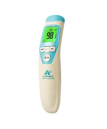 Amplim Hospital Medical Grade Non Contact Clinical Infrared Forehead Thermometer for Baby and Adults, CA-2, Sand Castle