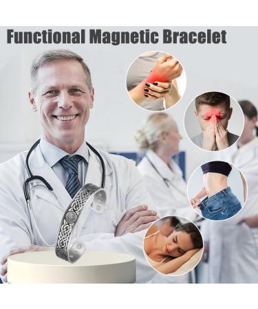 Vicmag Lymphatic Drainage Copper Bracelet for Men | 9X Ultra Strength Magnetic | 99.99% Pure Copper | Adjustable Size | Grey Celtic Knot 2 Design | Gift Box Included - Buy Online on GoSupps.com