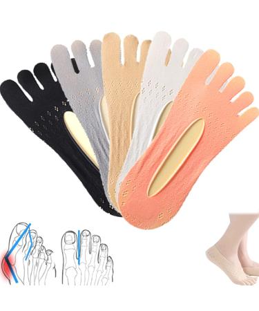 5/10Pair Projoint Antibunions Health Sock - Sock Align Toe Socks for Bunion - Sockalign Bunion Socks - Orthotoe Compression Socks Five Finger Socks (5 Pairs)