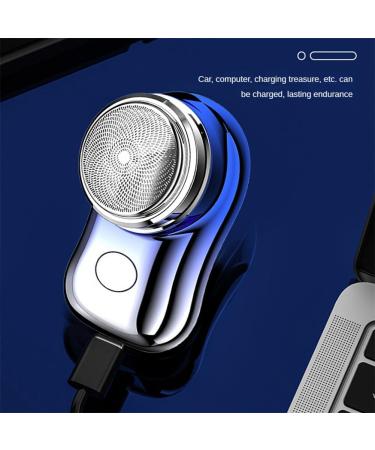 2024 Mini Shaver - Portable USB Rechargeable Electric Razor for Men | Wet & Dry Ideal for Home Car & Travel - Gradient Blue - Buy Online on GoSupps.com
