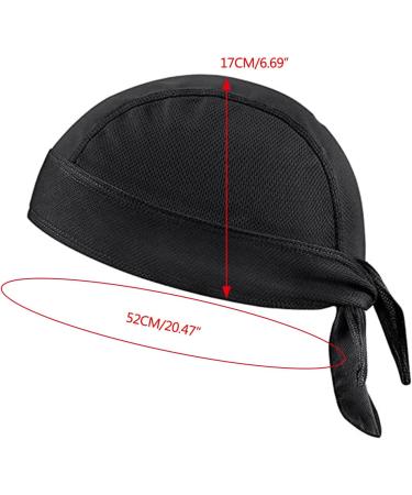 amangul Cool Pirate Hat for Women Men Fashion Adjustable Slouchy Hat Turban Headband Hat Breathable Hiphop Hat Headwear(Black With Rope) - Buy Online on GoSupps.com