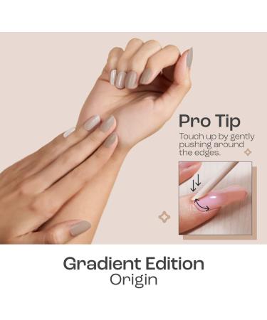 Gya Labs Nail Stickers - Long Lasting Semi-Cured Gel Nail Strips for Women (20 Pcs) - Nail Art Kit with Stick on Nails - Gradient Design - Buy Online on GoSupps.com