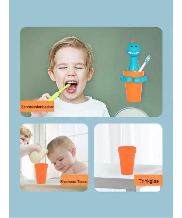 Cartoon Animal Toothbrush Holder for Kids - Fun Bathroom Cup & Toothpaste Organizer - Christmas Gift - Includes Free Duck Toothbrush - Buy Online on GoSupps.com