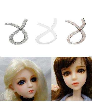 NX Garden 15pcs Doll Eyelashes Strips - 20cm x 8mm, Fake Eye Lashes for Baby Dolls - Brown, Black, White (5pcs Each Color) - Buy Online on GoSupps.com