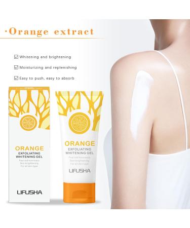 Brightening Scrub - Orange Body Scrub & Skin Exfoliator - Natural Moisturizing & Rejuvenating Body Scrub Undiluted Gentle Undiluted for Full Body Face Teksome - Buy Online on GoSupps.com