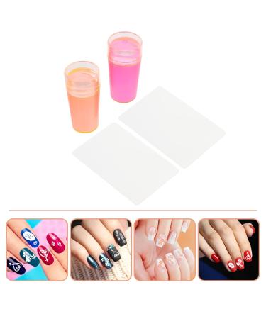 Buy Minkissy 2 Sets Clear Silicone Jelly Nail Art Stampers - Perfect for Manicure & Transfer Designs - Buy Online on GoSupps.com