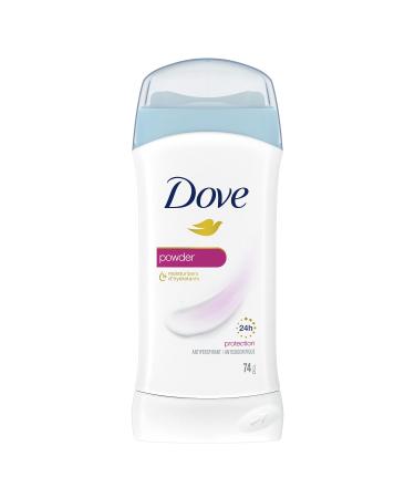 Dove Antiperspirant Stick Powder for 24h protection with 1/4 moisturizers certified Cruelty-Free by PETA 74g