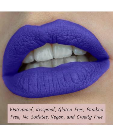 Mynena Blue Matte Lipstick - Long Lasting, Waterproof, Gluten-Free & Paraben-Free | Mavi - Buy Online on GoSupps.com