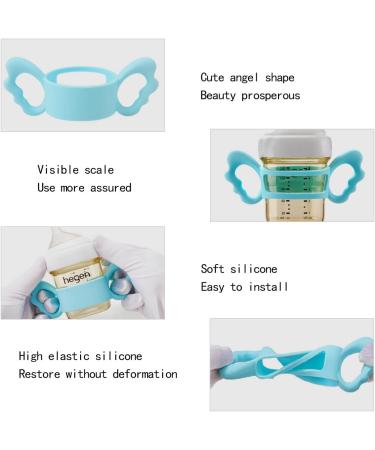 Roadloo Baby Bottle Silicone Handles - 4 Pack | Universal Feeding Bottle Accessories | Perfect Fit for 6cm Bottles - Buy Online on GoSupps.com