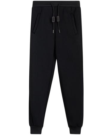 Galaxy by Harvic Boys Sweatpants  Basic Active Fleece Jogger Pants (Size: 8-20) Black 14-16