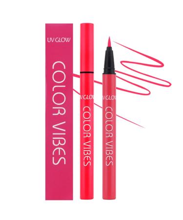 Neon Green Eyeliner - Glow Neon Liquid Eyeliner Waterproof Smudge-Proof Neon Eyeliner for Daily Halloween Parties Masquerade Shakven Orange Powder G