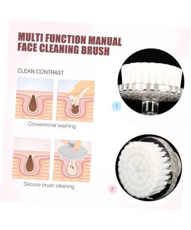 MAGICLULU Cleansing Brush Face Exfoliator Tool Hand Held Mirror Face Scrubber for Women Face Cleaner Brush Facial Scrub Female Teen Usb For Facials White Pp Multifunction Miss Scrub Brush 5x5x5cm White - Buy Online on GoSupps.com