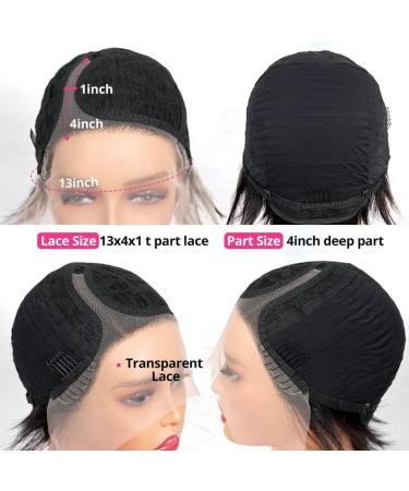 Short Pixie Cut Lace Front Wigs for Black Women - 180% Density Human Hair Bob Wig with Baby Hair - Buy Online on GoSupps.com