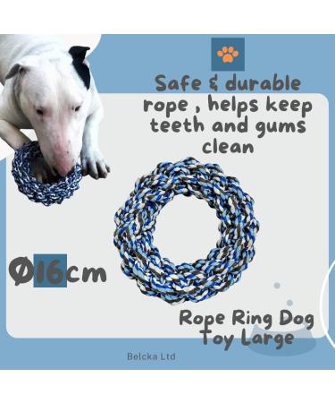Belcka Dog Rope Toy Set for Large and Medium Dogs - Durable Figure of 8 Chew Toy - Natural Cotton for Stimulation and Teeth Cleaning - Perfect Dog Birthday Gift - Buy Online on GoSupps.com