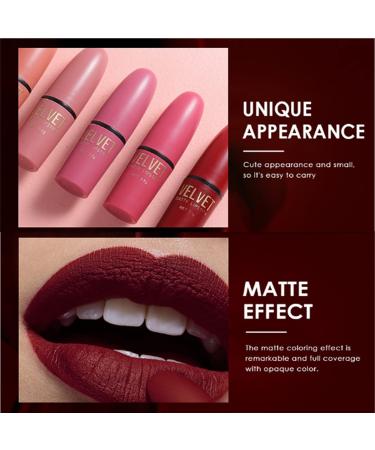6 Colors Matte Lipstick Set | Velvet Nude Moisturizer Kit - Waterproof Durable & Non-Stick | Perfect Gift Set for All Occasions - Buy Online on GoSupps.com