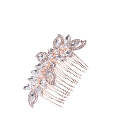 Angoily 1pc Bridal Headdress Pearl Accessories Diamond Hair Comb Insert Hair Comb Wedding Hair Accessories Headwear Tiara Rhinestone Hair Comb Bride European and American Hairpin