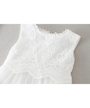 Leideur Baby Long Christening Gowns | White Baptism Dress for Girls | 18-24 Months - Buy Online on GoSupps.com