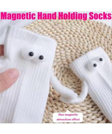 Innovative INHLUGLK Magnetic Hand Holding Couple Socks - White+Black - Buy Online on GoSupps.com
