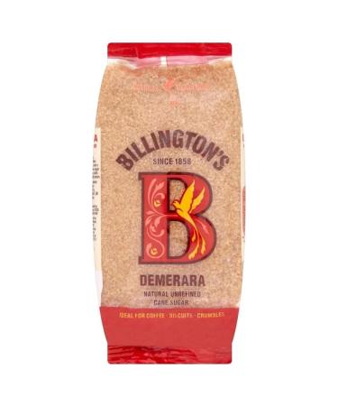 Billington Natural Demerara Raw Cane Sugar (500g) - Pack of 6