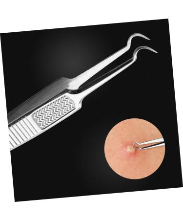 AUTSUPPL 3pcs Clip Comedone Extractor Stainless Pimple Remover Blackhead Tweezers Stainless Steel Silver - Buy Online on GoSupps.com