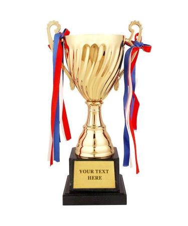 Wrzbest Trophy Cup - Large Trophy,Gold Award for Sports,Tournaments,Competitions,Soccer Football League Match Trophy,Other Teamwork Award