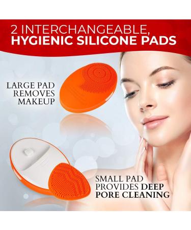 TITANIA The Beauty Facer Electric Silicone Facial Cleansing Brush Orange - Buy Online on GoSupps.com
