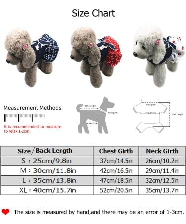 Buy Barrageon Kneid Sweet Princess Rock Clothing for Small & Medium Pets - Dark Blue XL Bowknot Summer Outfit - Buy Online on GoSupps.com