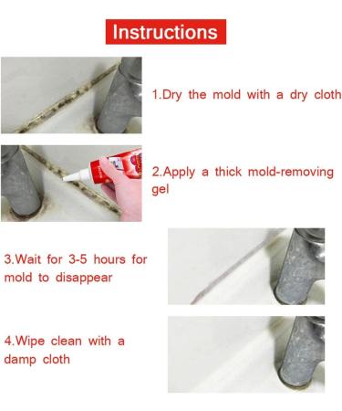 Mould Magic Gel Mould Magic Remover Household Mold Remover Gel Chemical Mold Removing Gel Powerful Quick Great for Wall Tiles Wall Corner and Kitchen Bathroom Sink (40g) - Buy Online on GoSupps.com